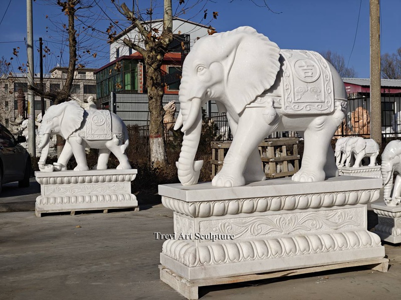trunk down elephant sculpture