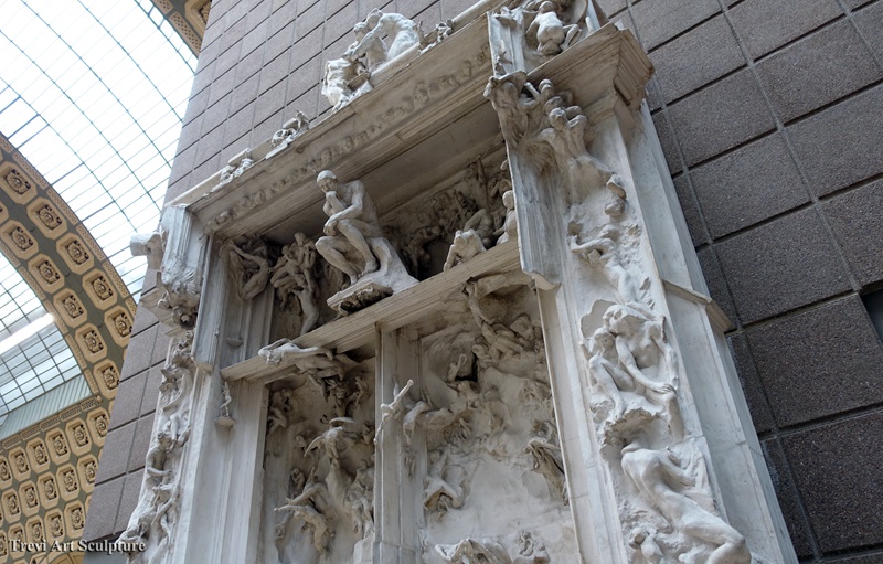 famous marble gates of hell art sculpture
