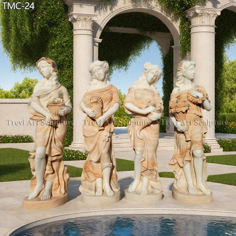 goddesses of the four seasons marble statues for garden