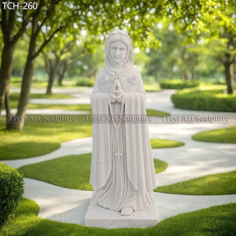 marble garden maria rosa mystica statue