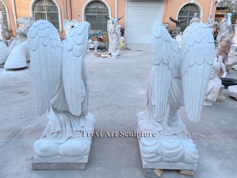 marble kneeling praying angel statue for sale