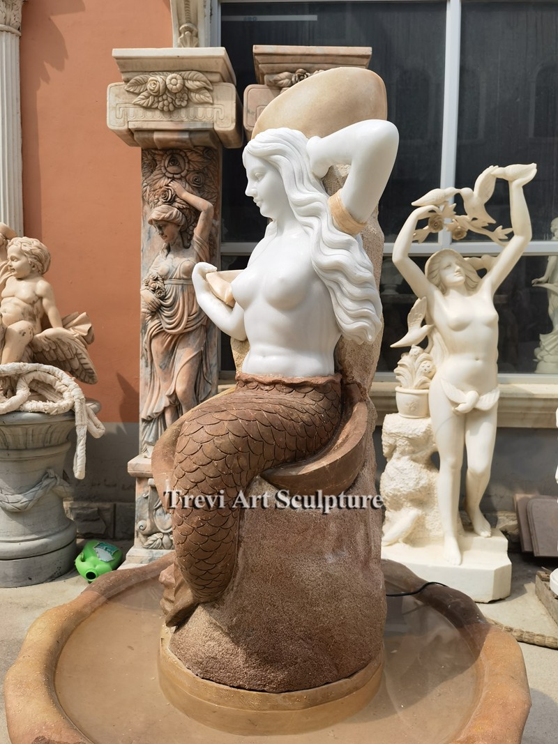 mermaid water fountain outdoor decor for sale