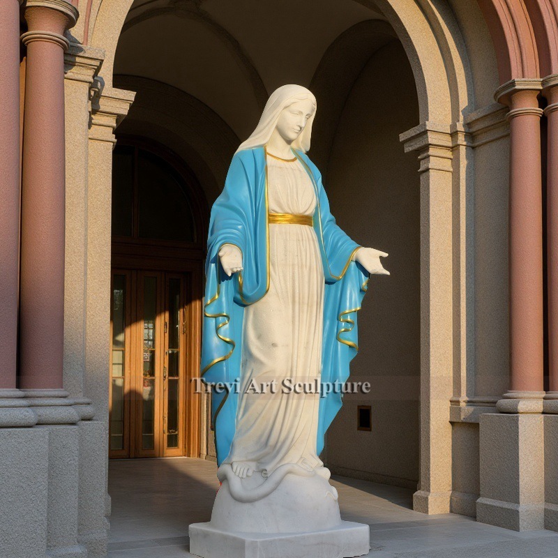 painted our lady of grace statue