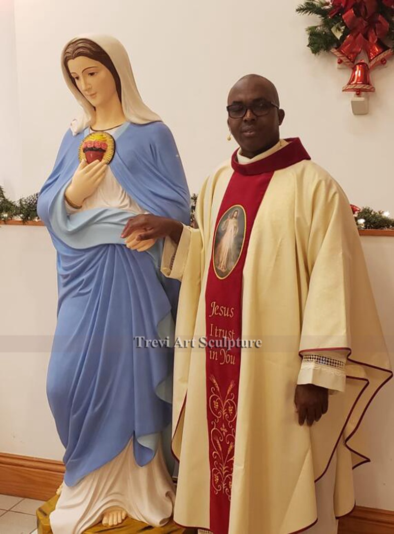 painted marble virgin mary statue feedback