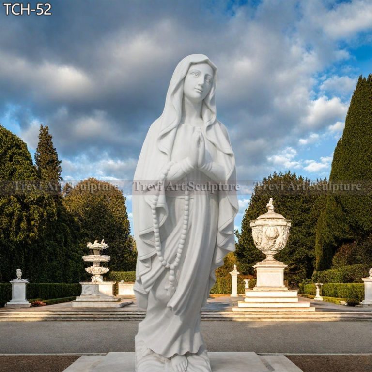 saint our lady of lourdes blessed virgin mary marble statues