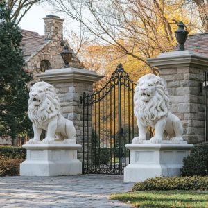lion statue for front door