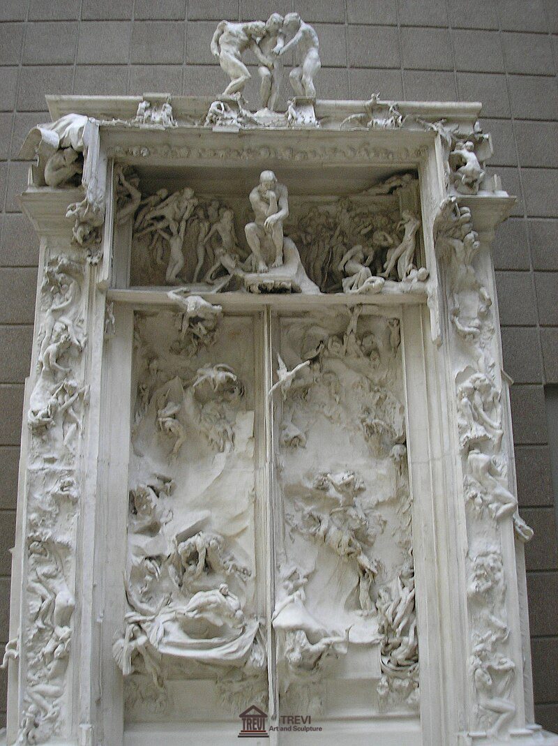 the gates of hell marble sculpture