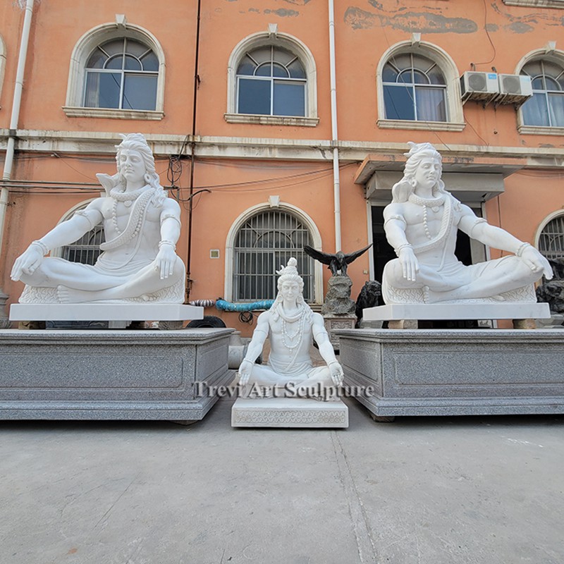 white marble shiva statue