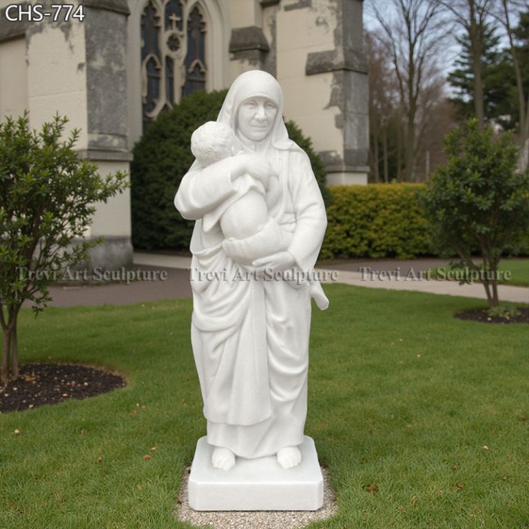 5.8 feet st teresa of calcutta with children statue