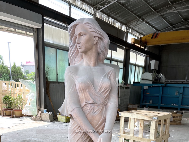 hand carved marble luo li rong sculpture details