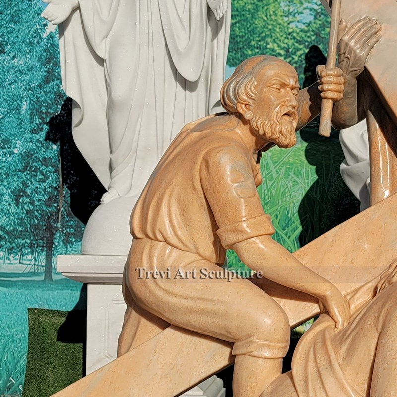 jesus falls the first time statue details