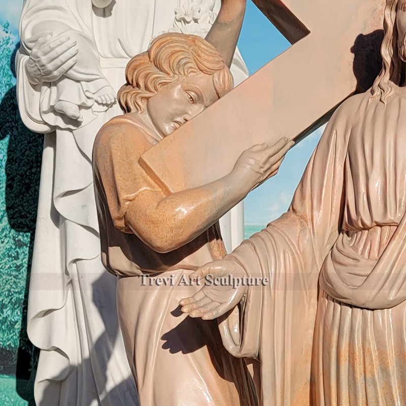 jesus takes up his cross statue for sale