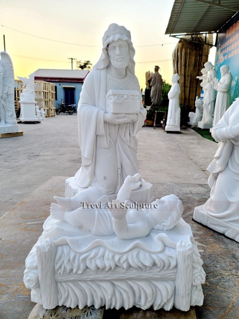 life size religious nativity scene saint statue in marble