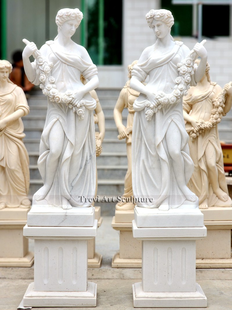 roman goddess flora marble statue for garden