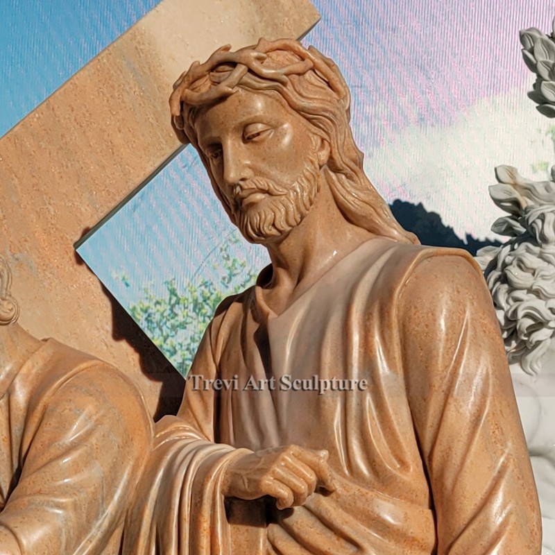 simon helps jesus carry his cross statue for sale