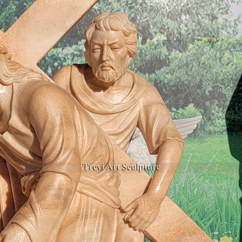 station vi veronica wipes the face of jesus statue detail 4