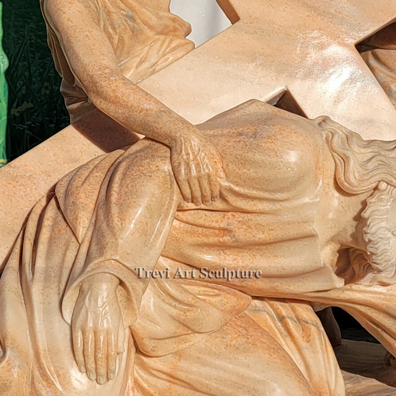 station vii jesus falls the second time statue detail 2