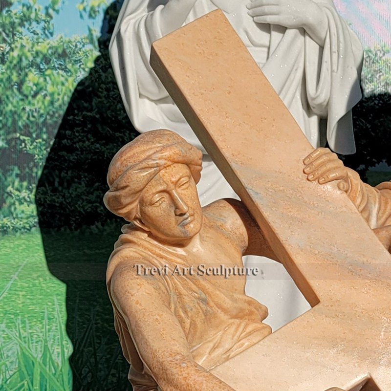 station vii jesus falls the second time statue details