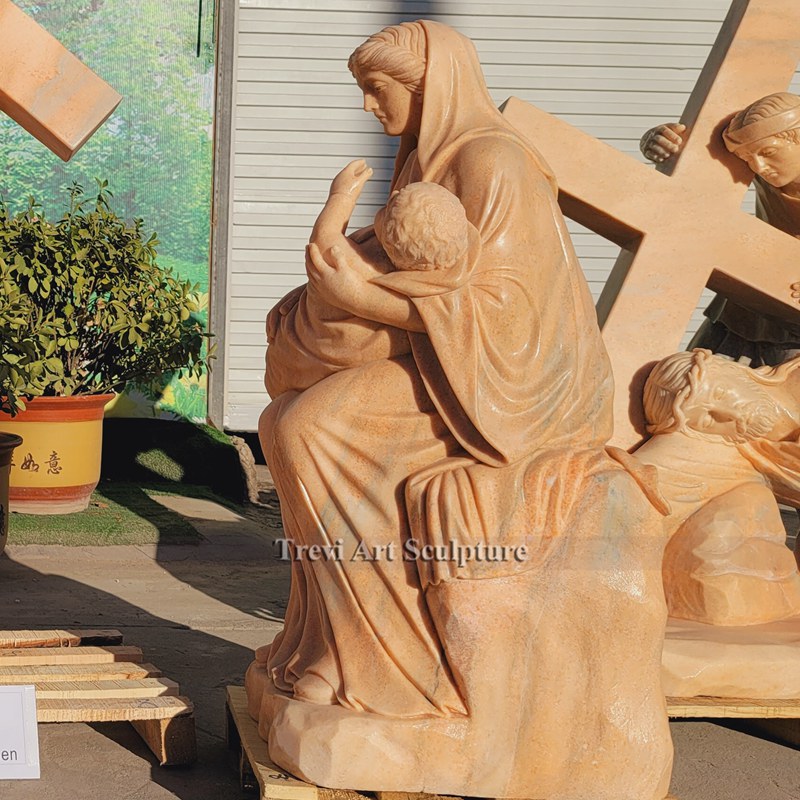 station viii jesus meets the women of jerusalem statue detail 1