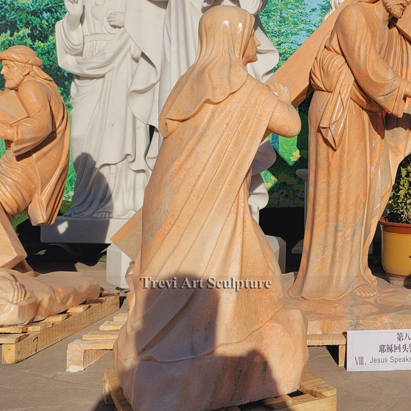 station viii jesus meets the women of jerusalem statue detail 2