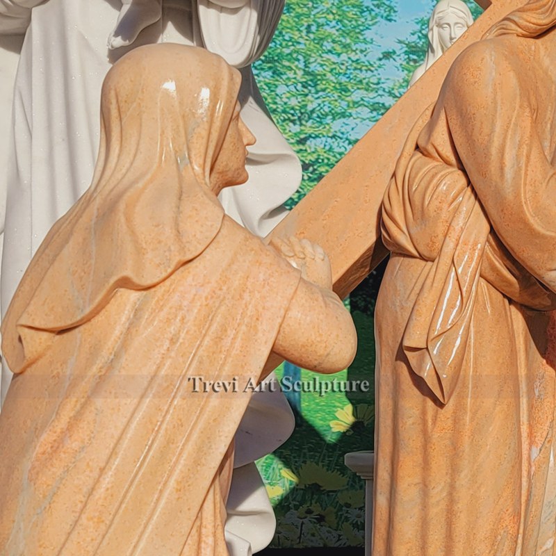 station viii jesus meets the women of jerusalem statue detail 3