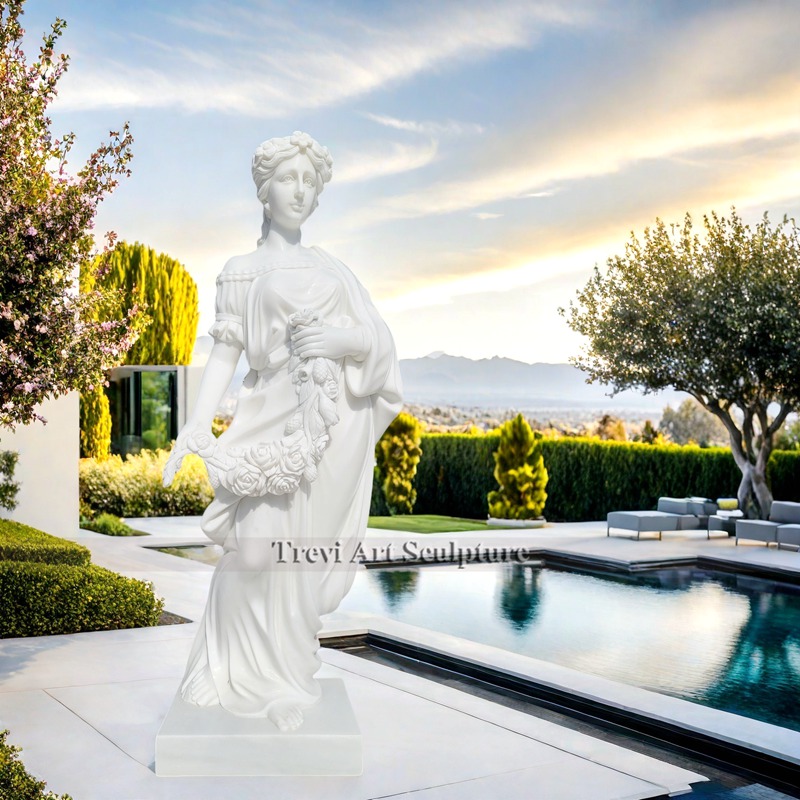 goddess flora marble statue for sale