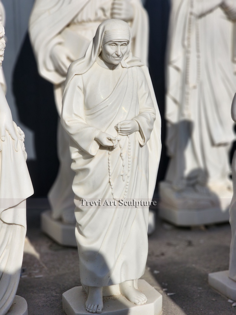 life size marble st. teresa of calcutta statue