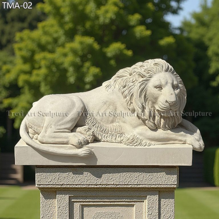 lying down lion statue for garden