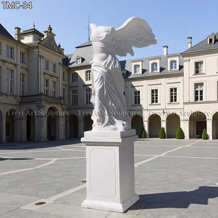 the winged victory of samothrace marble statue replica