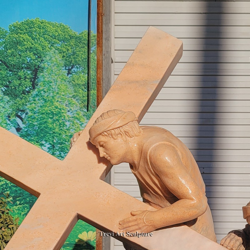 jesus falls the third time statue saint