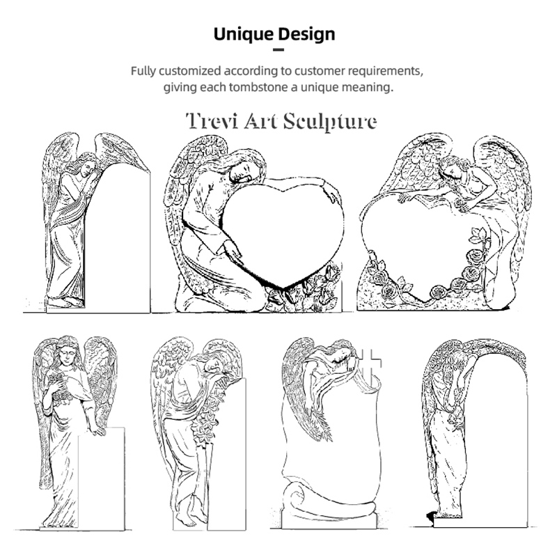 angel headstone designs