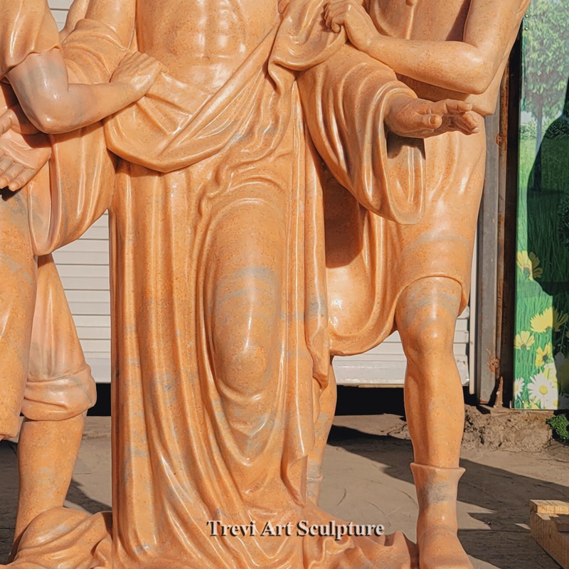 life size jesus is stripped of his garments statue