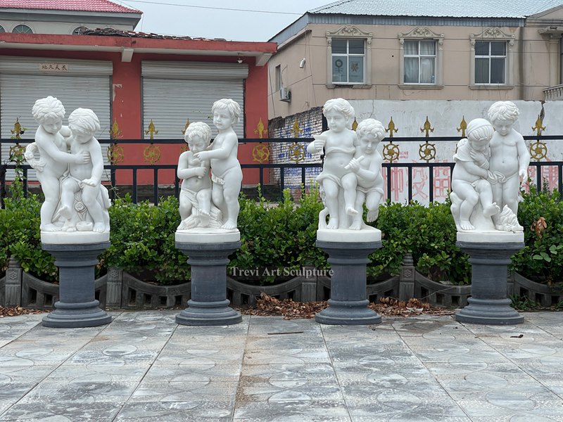marble children statue