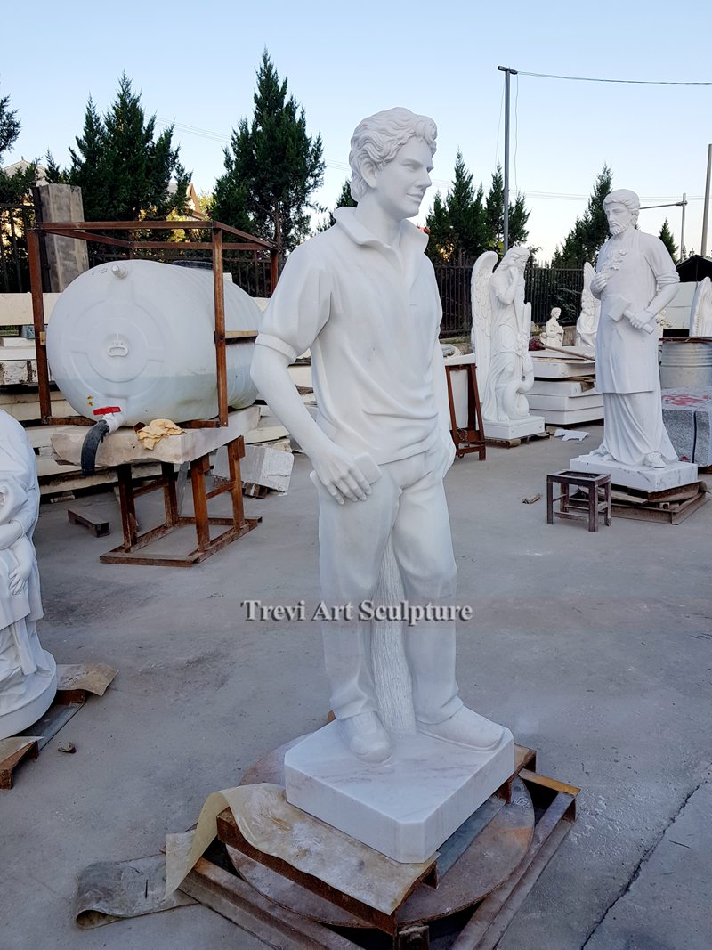 marble saint carlo acutis statue for sale