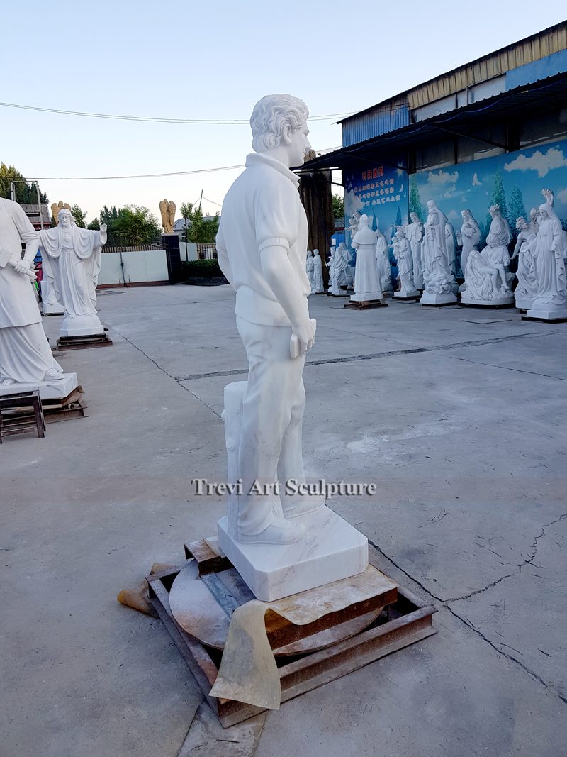 marble saint carlo acutis statue