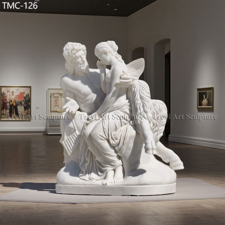 pan comforting psyche art statue