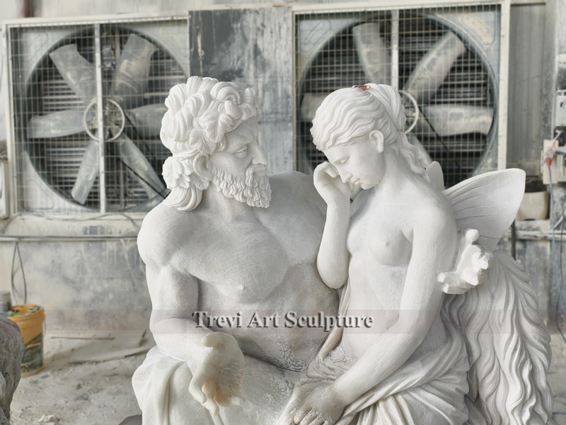 pan comforting psyche marble statue process