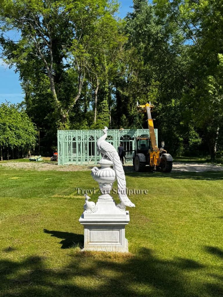 peacock statue
