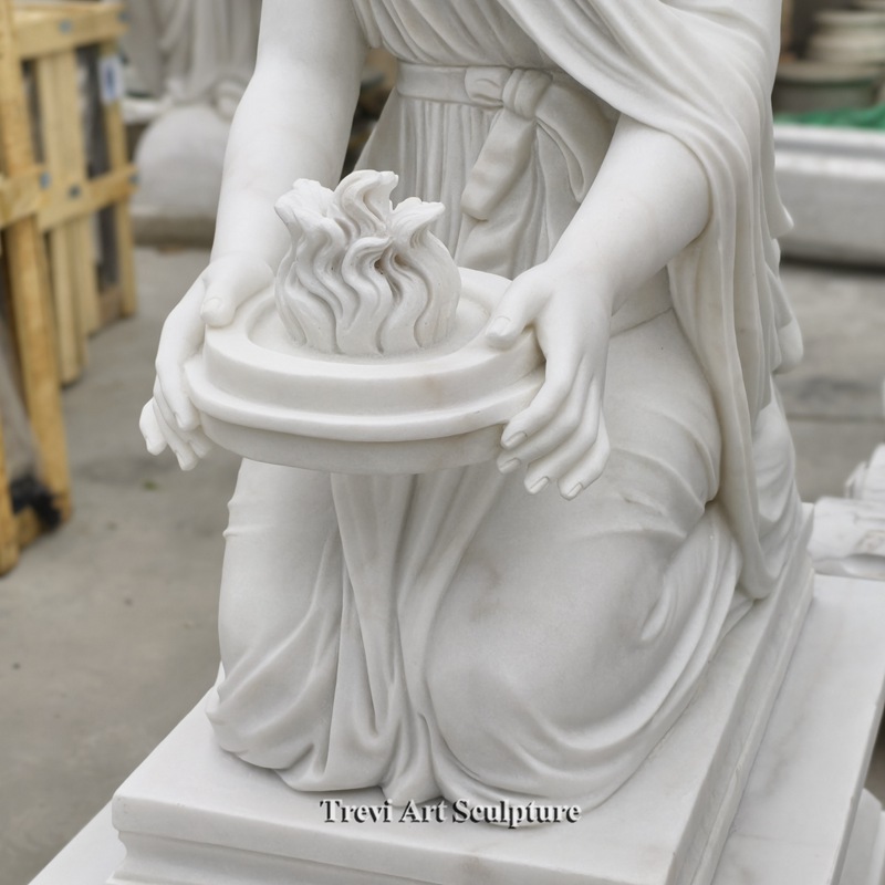 veiled vestal statue details