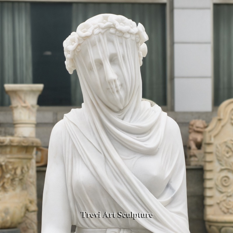 veiled vestal statue