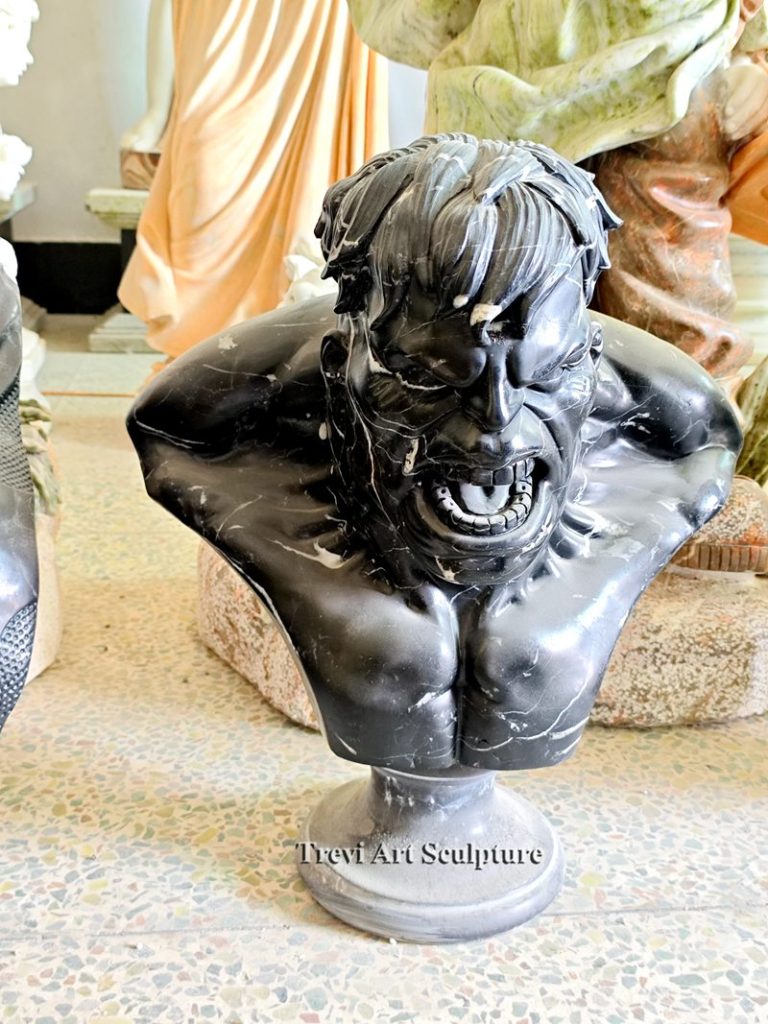 black marble hulk bust home decor