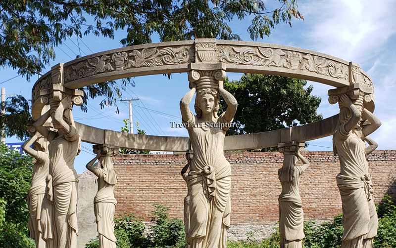 sandstone gazebo detail