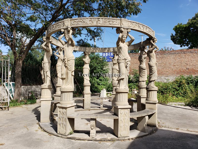 sandstone gazebo wite eight column