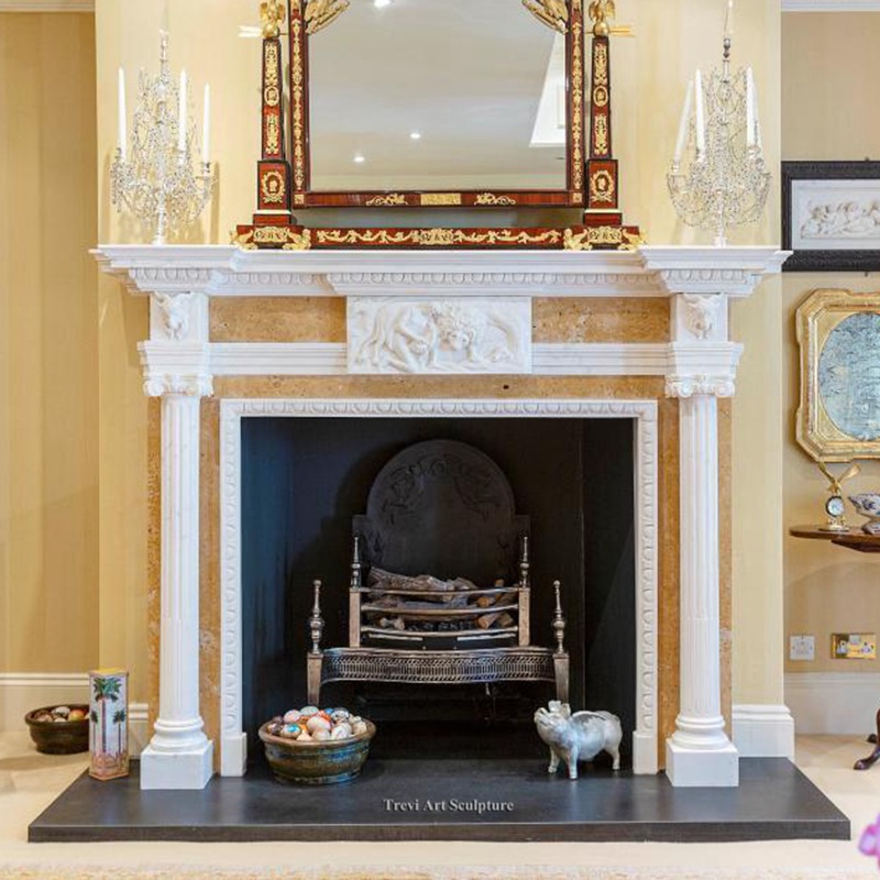 traditional victorian marble fireplace