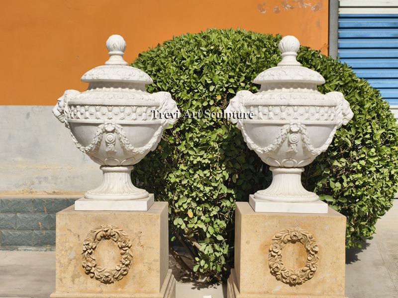 white marble finials for castle