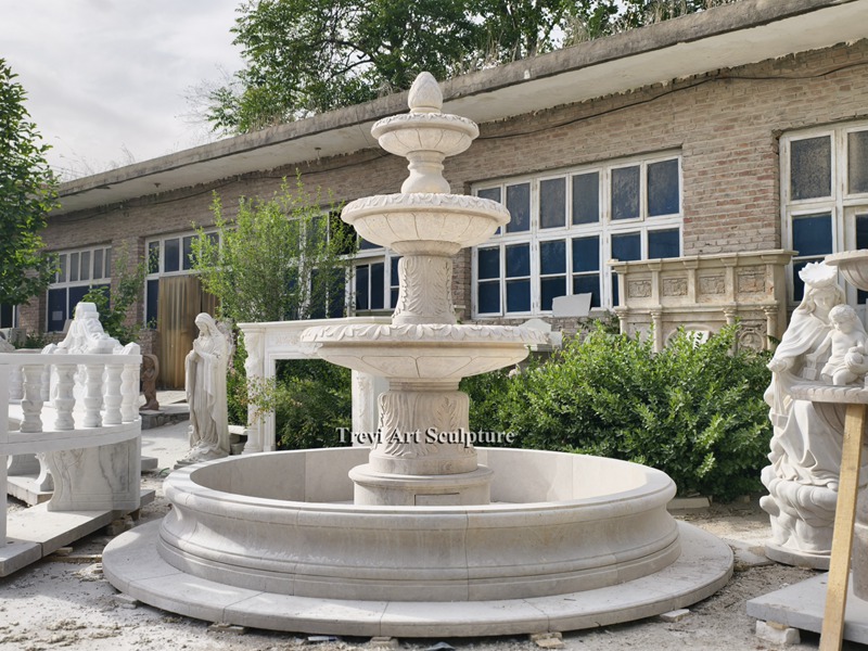 marble water fountain driveway decoration