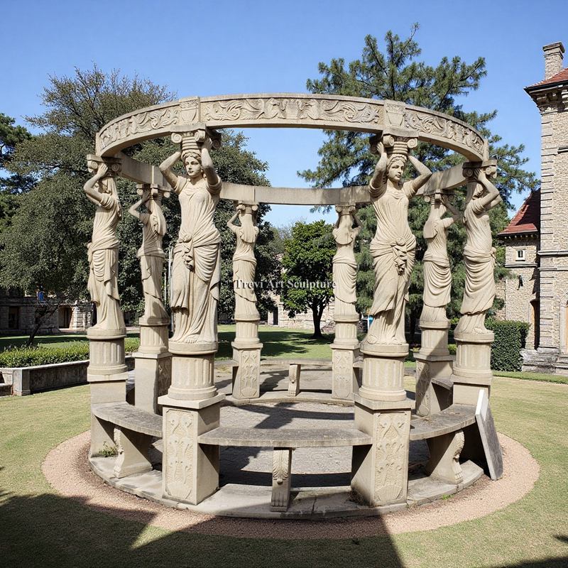 large sandstone gazebo