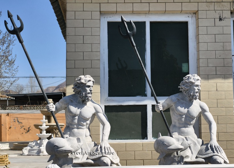 life size marble king neptune statue for sale