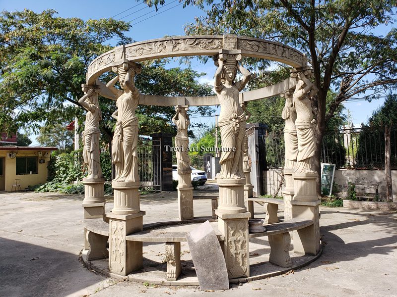 outdoor sandstone gazebo