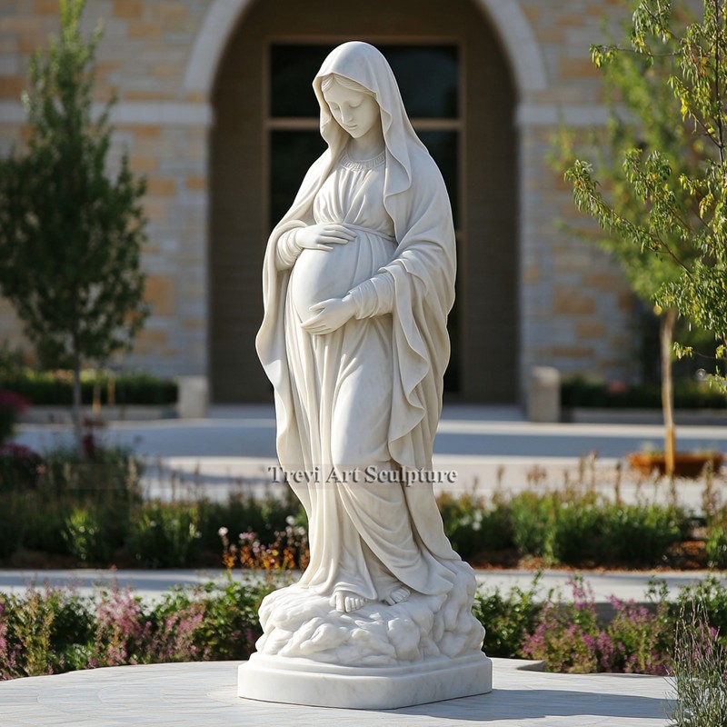 pregnant mary statue trevi